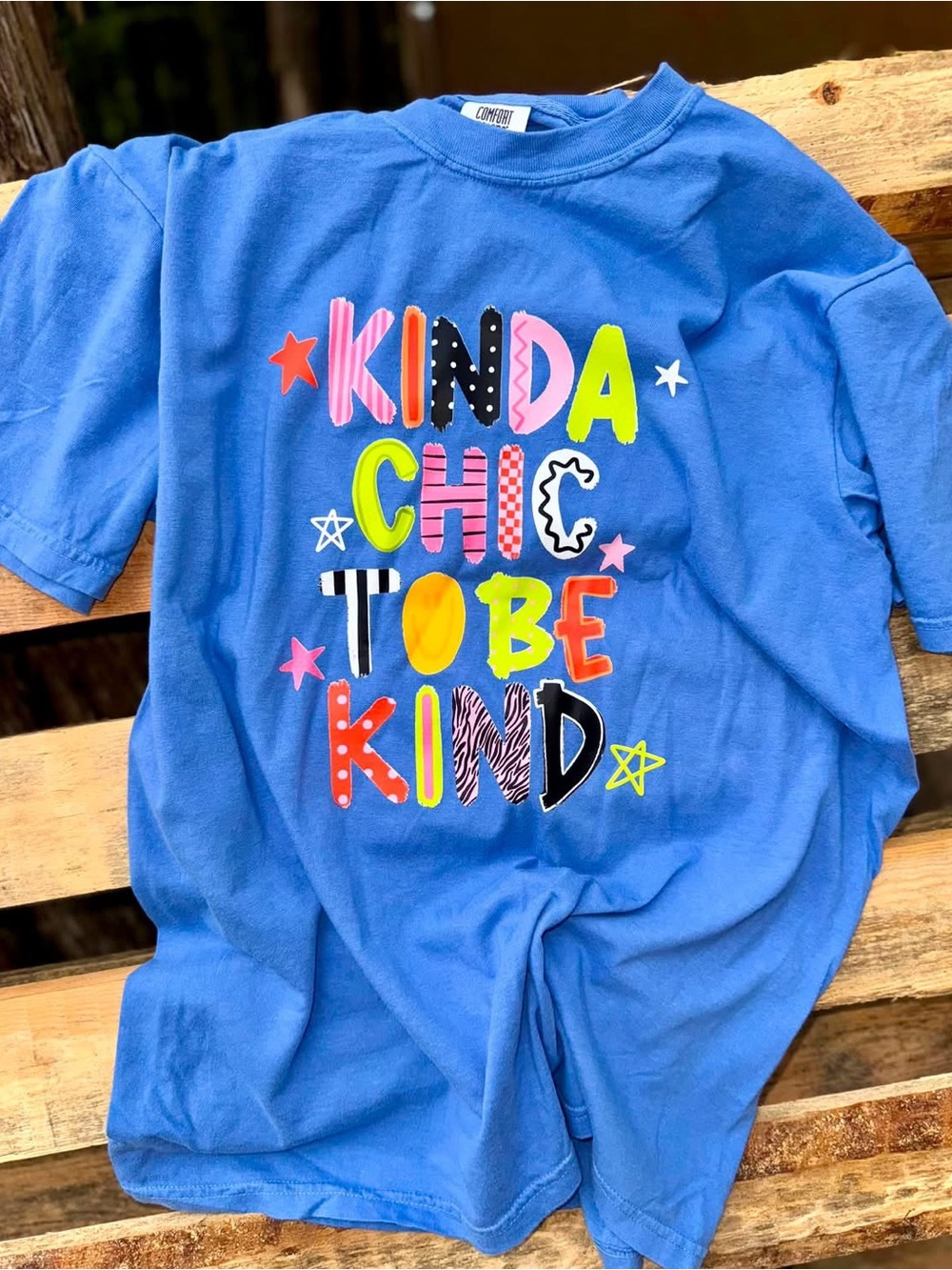 Kinda Chic To Be Kind Comfort Colors Graphic Tshirt 2X 3X